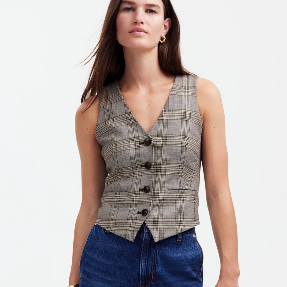 Madewell Waisted Vest in Yarn-Dye